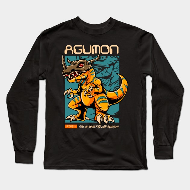 Agumon Long Sleeve T-Shirt by Harrisaputra